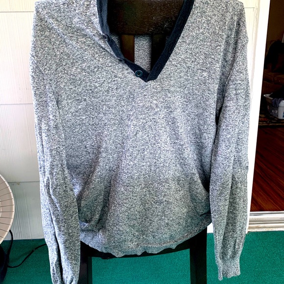 Express hooded 3 button sweater - Picture 1 of 1